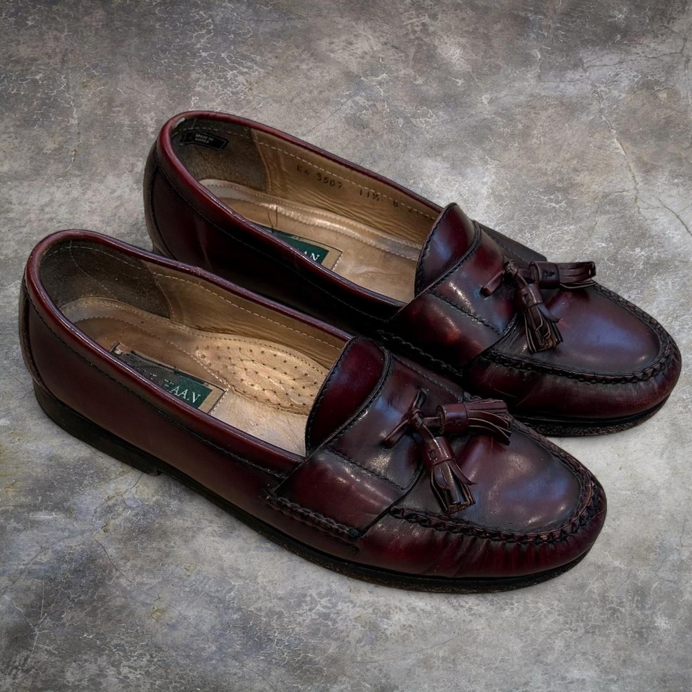 Cole Haan Cherry Red Tassel Loafers Men's Size 11.5 B Academia Preppy City